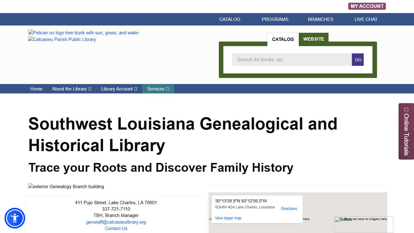 About Genealogy - Calcasieu Parish Public Library